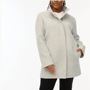 J. Crew Factory City Coat with button neck - heather dusk